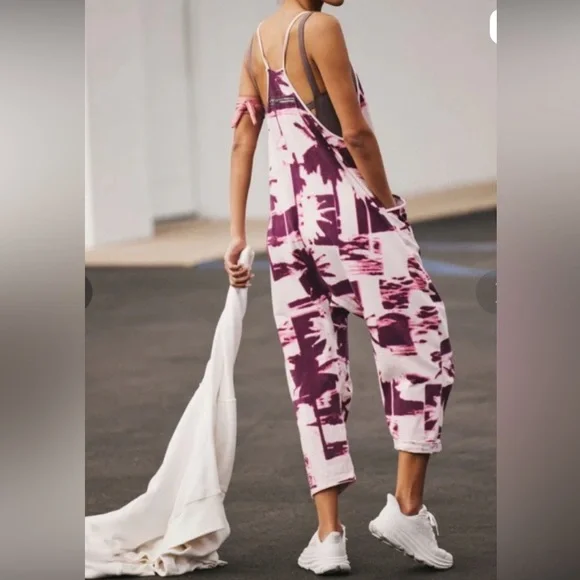 Free People Hot Shot Printed One Piece - Pink Palm - small - Picture 2 of 6